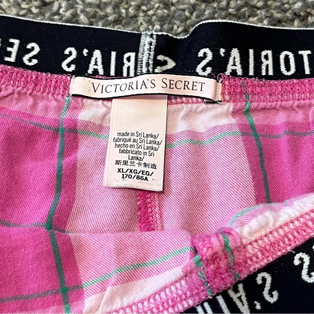 Victoria's Secret Pink Plaid Pajama Bottoms Size XL